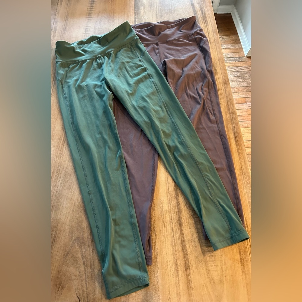 Green and Purple Leggings Set